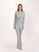 Claire Draped Evening Dress
