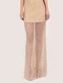 Gold Embellished Lace Skirt