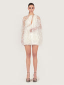 Embroidered Feather Cape