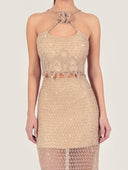 Gold Embellished Lace Top