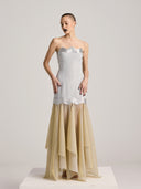 The Strapless Wave Lurex Dress