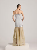 The Strapless Wave Lurex Dress