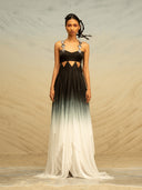 Diamond Sequin Straps Gradient Dress