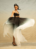 Diamond Sequin Straps Gradient Dress