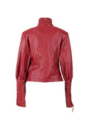 Jade Leather Jacket Red