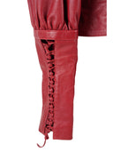Jade Leather Jacket Red