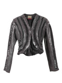Kiarra Leather Jacket Pewter