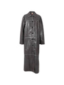 Gemma Leather Coat Pewter