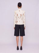 Magnolia Floral Military Tang Jacket