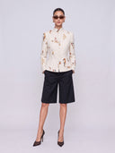 Magnolia Floral Military Tang Jacket