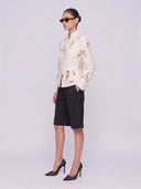 Magnolia Floral Military Tang Jacket