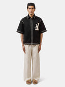Knit Patch Pocket Shirt- BL
