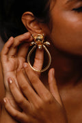 Gold Tone Duo Earrings - The Silk Road 