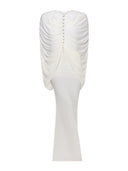 Alexa Front Drape Crystal Button Gown