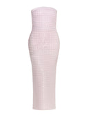 Isabelle Strapless Crystal Mesh Dress