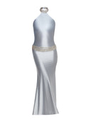 Frida Halter Gown with Crystal Accents