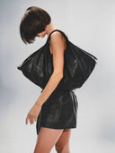 Ophelia Oversized Leather Bag Black