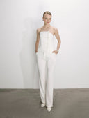 Arced Crepe Trousers