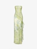 Seren Botanical Strapless Maxi Dress