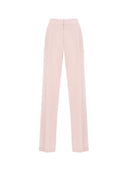Crepe Wide-Leg Trousers in Pink