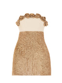Rose Appliqué Sequin Dress