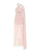 Crystal-Embellished Silk Dress