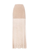 Gold Embellished Lace Skirt