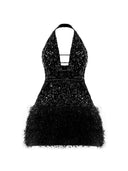 Amina Sparkling Dress in Black