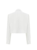 Boxy Satin Cropped Jacket