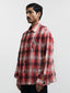 Medullary Ombre Checks Shirt- Red