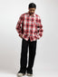 Medullary Ombre Checks Shirt- Red