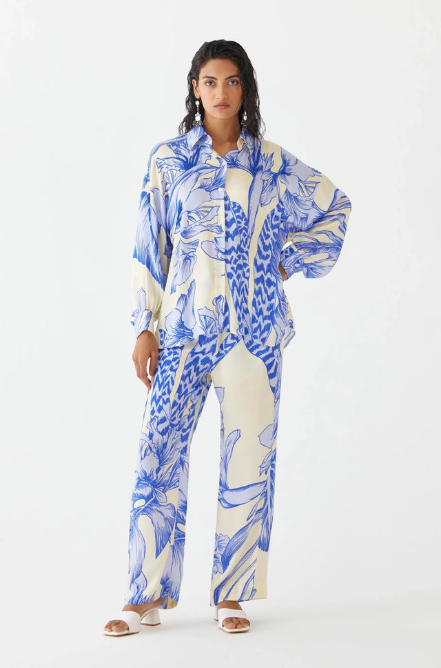 Blue Aphrodite Shirts & Trousers Co-ord