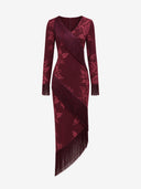 Rosea Floral Fringe Midi Dress