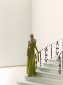 Green Draped Dupatta Dress
