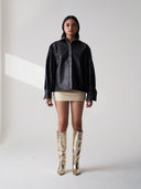 Shearling Mini Skirt