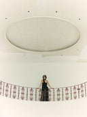 Black Draped Dupatta Dress