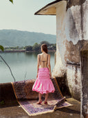 Pink Balloon Hem Skirt