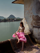 Pink Balloon Hem Skirt