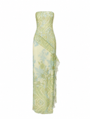 Seren Botanical Strapless Maxi Dress
