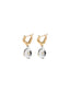 Small Pierced Pearl Earrings With Crystals