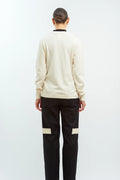 Off White Tee with Crochet Patch - The Silk Road 