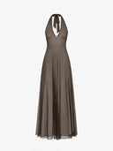 Kaya Polka Halter Maxi Dress