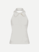 Abby - Polo Neck Knitted Top
