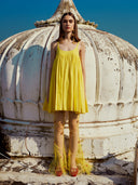 Lime Khadi Cotton Dress