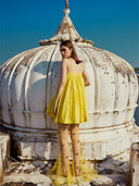 Lime Khadi Cotton Dress