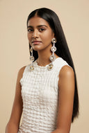 Polki Four Dot Earrings