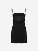 Carola – Backless Mini Dress with Hand-Stitched Mirrors