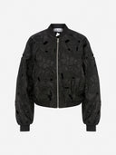 Diana - Rose Textured Bomber Jacket