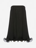 Alice – Strapless Pleated Chiffon Mini Dress