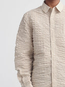 Actin Wrinkled Stripe Shirt- BE